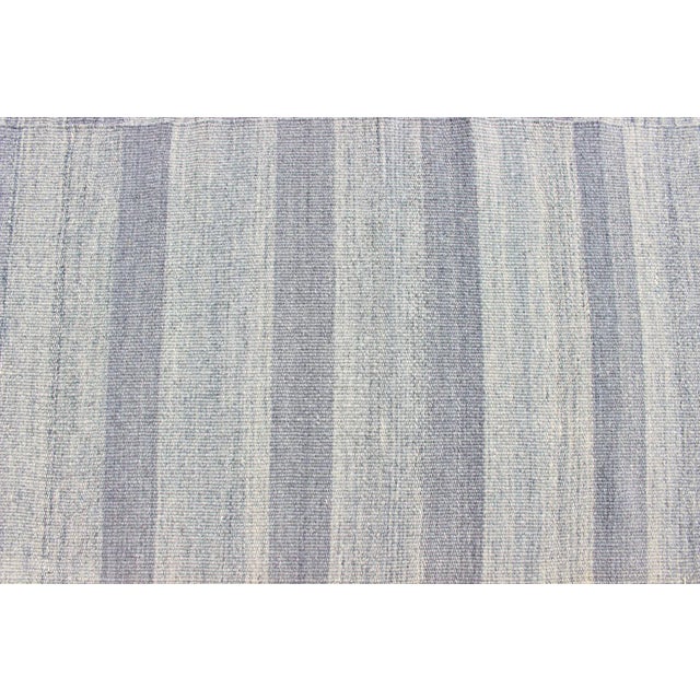 Large Kilim in Variegated Striped With Modern Design 9'10 X 13'2 For Sale - Image 10 of 11