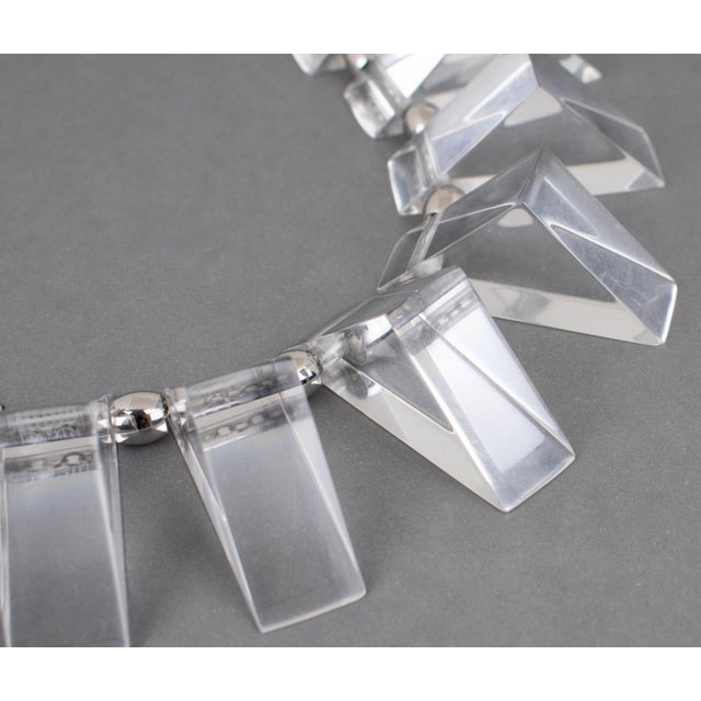 Judith Hendler Clear Acrylic Neck-Ring Choker Necklace For Sale - Image 15 of 18