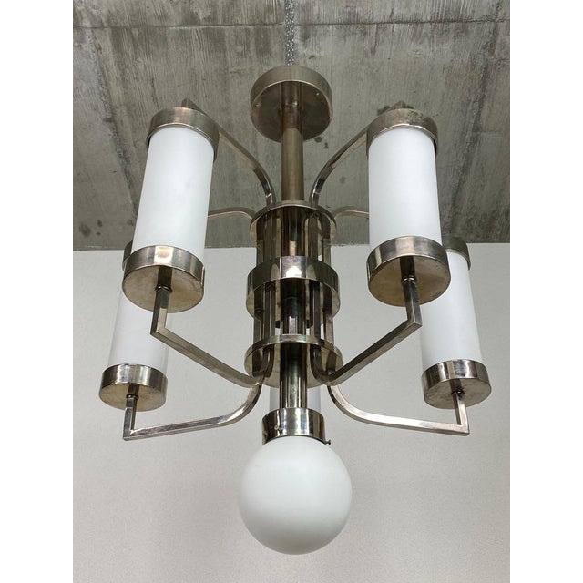 Large Functionalist Chandelier, 1920s For Sale - Image 4 of 10