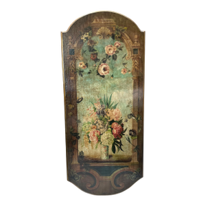 Maitland-Smith Neoclassical Still Life Floral Painting Panel