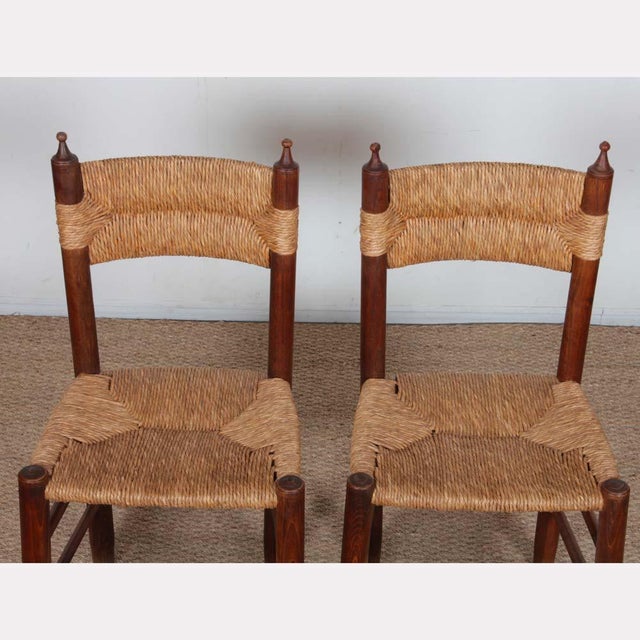 French Straw-Seated Chairs, 1940s, Set of 6 For Sale - Image 4 of 10