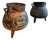 Antique Cast Iron Cauldron Planters, France, 1880-1900, Set of 2 For Sale