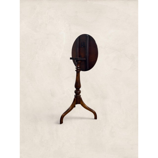 Antique English Elm Tilt Topped Table For Sale - Image 9 of 10
