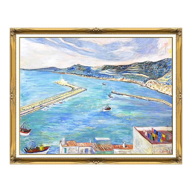 Mid 20th Century Le Port de Peniscola, Robert Lavergne For Sale