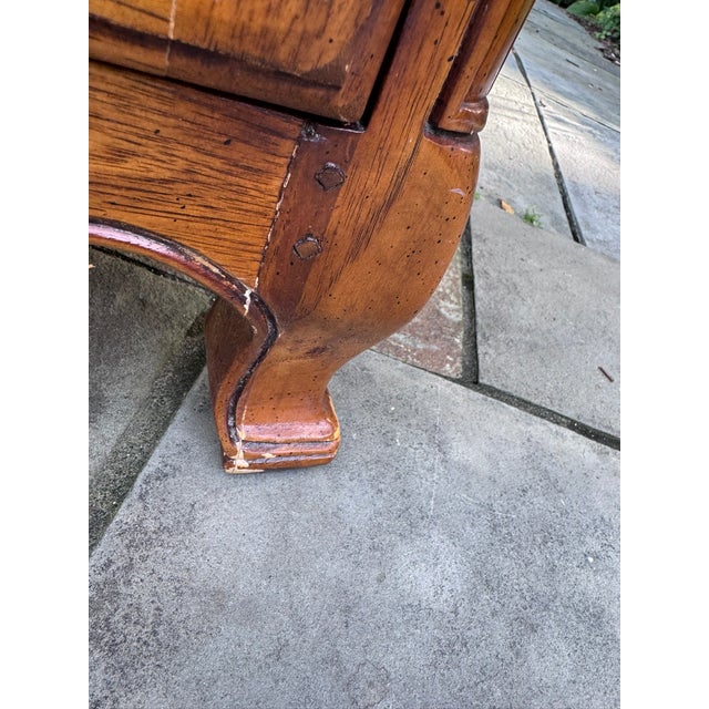Vintage Drexel Heritage "South of France" Provincial Oak Accent Cabinet For Sale - Image 11 of 16