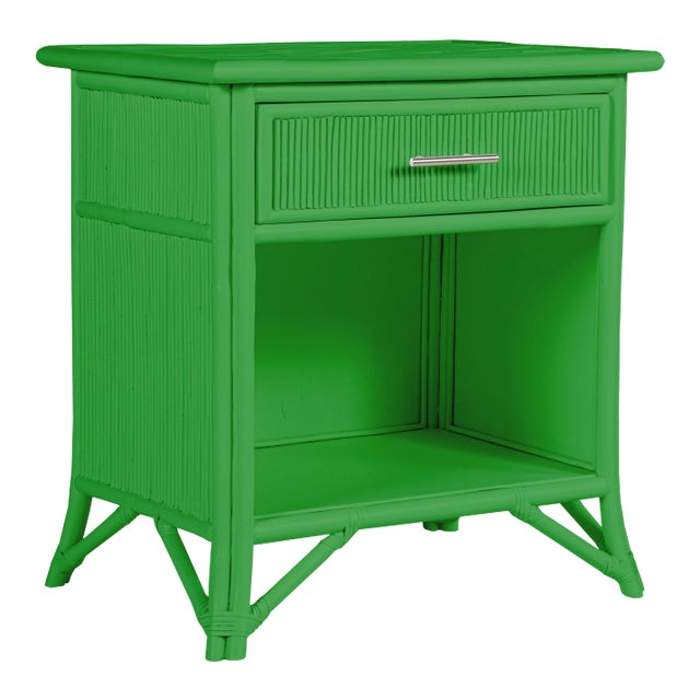 Aruba One-Drawer Nightstand - Bright Green For Sale