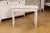 Swedish Gustavian Style 1880s Painted Wood Table with Carved Rosettes and Beads For Sale - Image 4 of 13