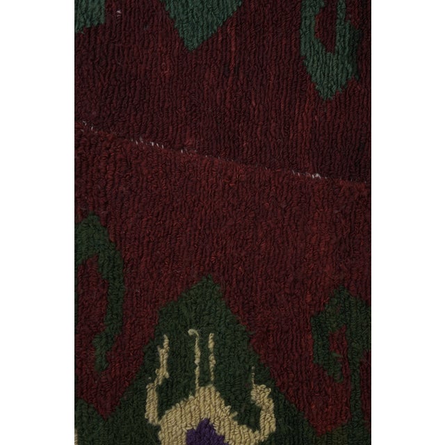 Brick Red 1960s Vintage Wool Turkish Tulu Rug 4'4'' X 5' For Sale - Image 8 of 11