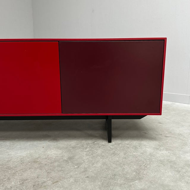 Red Low Dutch Noon Sideboard from UMS Pastoe, 2000s For Sale - Image 8 of 14