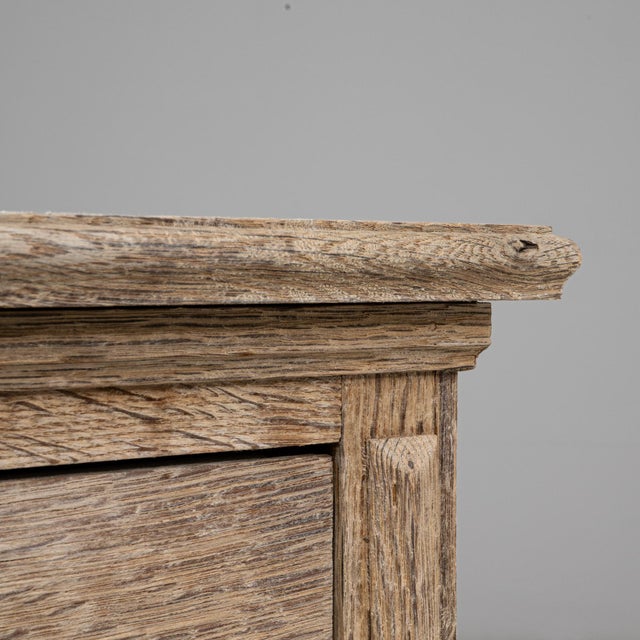 1900s French Oak Bedside Table With Drawer For Sale - Image 9 of 18