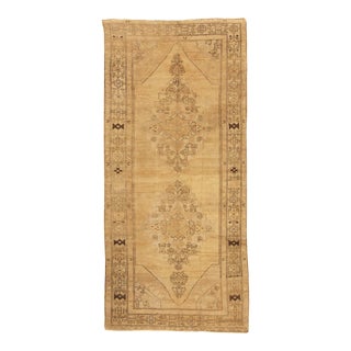 Vintage Turkish Oushak Rug - 4'7 X 10'5 For Sale