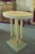 Art deco table – Hand painted This oval art deco table is handpainted yellow and light blue. On the surface are painted...