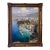 Vintage Signed Framed Oil Painting Italian Seaside Resort Scene on Canvas Signed Gagini For Sale
