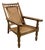 19th Century Anglo-Indian Caned Planter's Chair With Spindle-Rail Crest For Sale