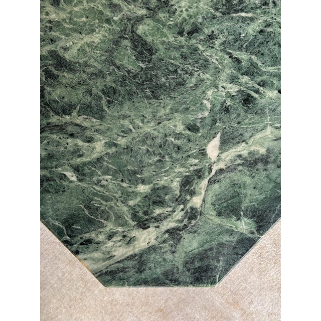 Green 1970s Italian Verde Alpi Marble Coffee Table For Sale - Image 8 of 16