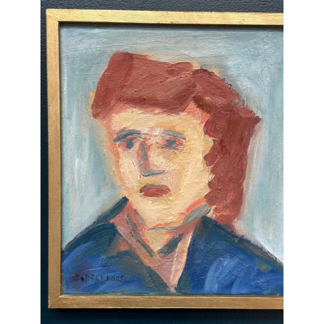 Bengt Delefors, Portrait, 1950s, Oil Painting on Canvas, Framed For Sale - Image 12 of 18