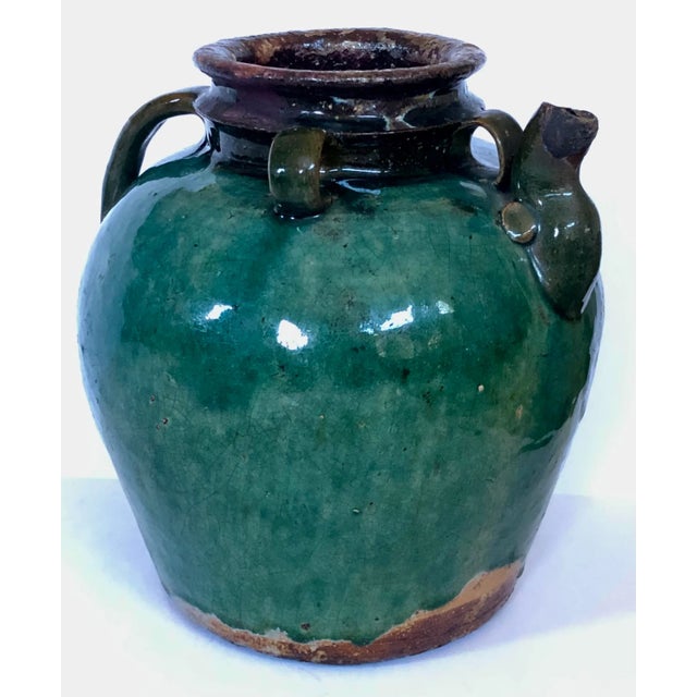 Early 20th Century Antique Asian Pottery Jug For Sale - Image 5 of 5