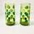 Mid 20th Century Boho Chic Modern Olive Polka Dot Tumbler Glassware - Set of 6. For Sale - Image 9 of 14