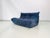Ligne Roset French Togo 2-Seater Sofa in Blue Corduroy attributed Michel Ducaroy for Ligne Roset, 1970s For Sale - Image 4 of 12