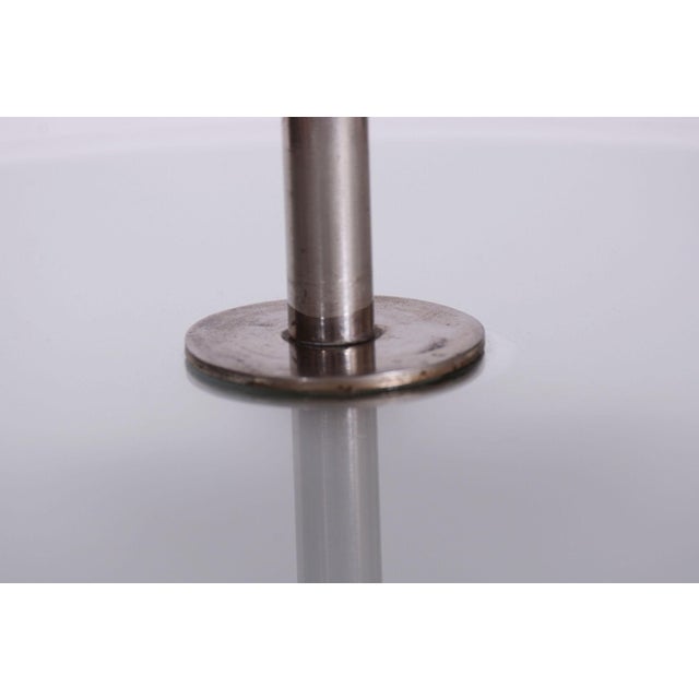 Czech Bauhaus Pendant in Chrome-Plated Steel and Frosted Glass, 1930s For Sale - Image 6 of 10