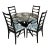 Pearsall Style Round Glass Kitchen Dining Table With 4 Chairs For Sale