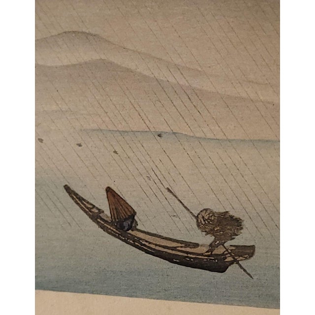 Japanese Unusual Small Woodblock, Japan Circa 1920 For Sale - Image 3 of 5