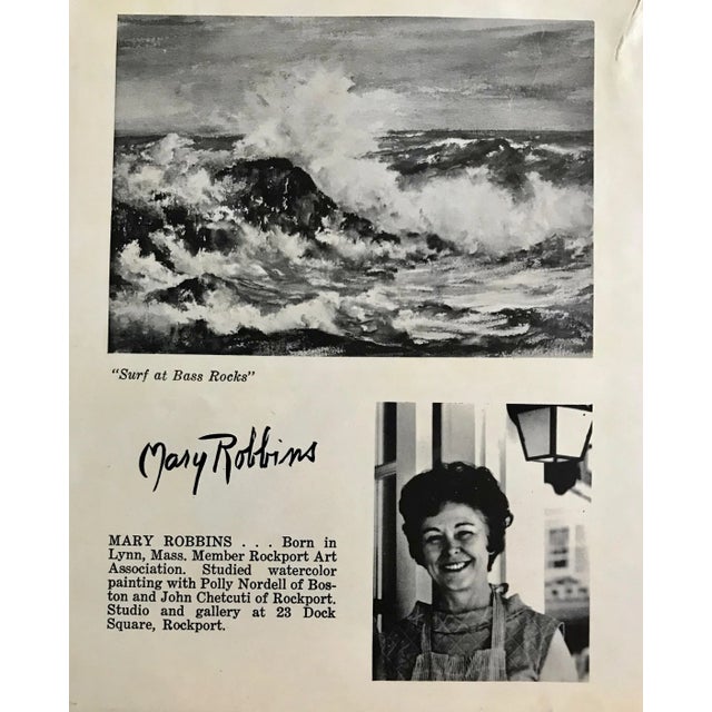 Paint Vintage Large Impressionist Watercolor Landscape of Trees by Mary Robbins For Sale - Image 7 of 8