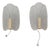 Wall Sconces attributed to Carl Fagerlund for Orrefors, 1970s, Set of 2 For Sale