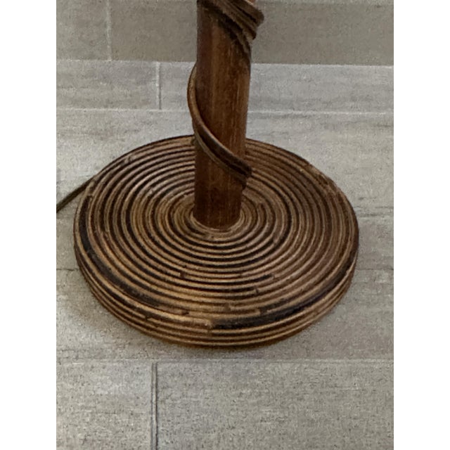 Wood Vintage Rattan Floor Lamp, 1960s For Sale - Image 7 of 18