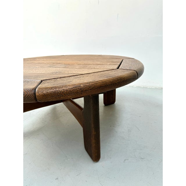 Vintage Danish Brutalist Coffee Table in Oak, 1960s For Sale - Image 10 of 11