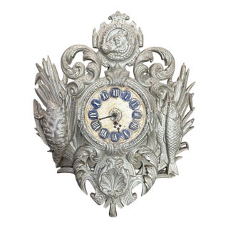 German Cast Iron Clock, 1890s For Sale