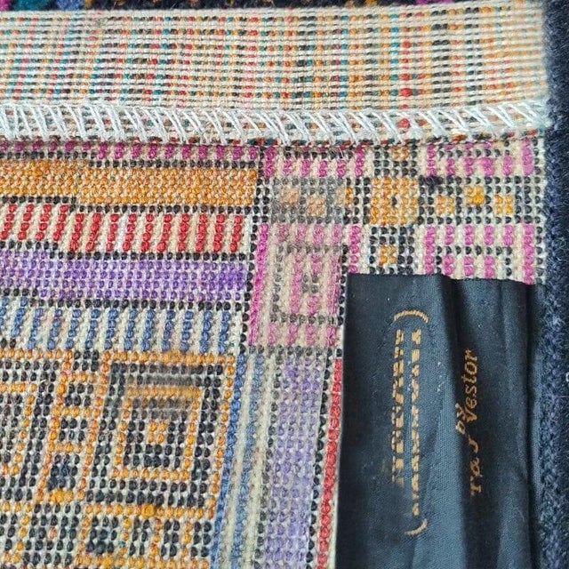 Italian Geometric Woolen Rug by Missoni for T&J Vestor, 1980s For Sale - Image 12 of 13