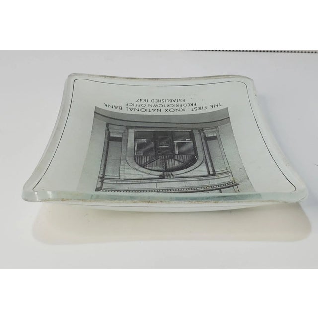 1960s 1960s First Knox National Bank Promotional Glass Ashtray For Sale - Image 5 of 8
