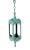 Moorish style lanterns with seeded glass panels, rewired in working order, standard bulb. hand-painted green metal....