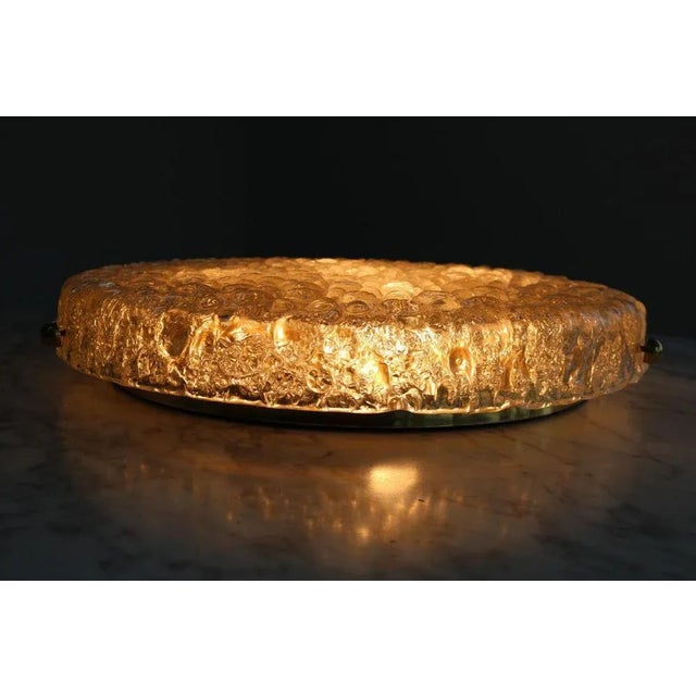 Large Space Age Ceiling Lamp in Bubble Glass & Ice Glass from Hillebrand, 1970s For Sale - Image 4 of 11