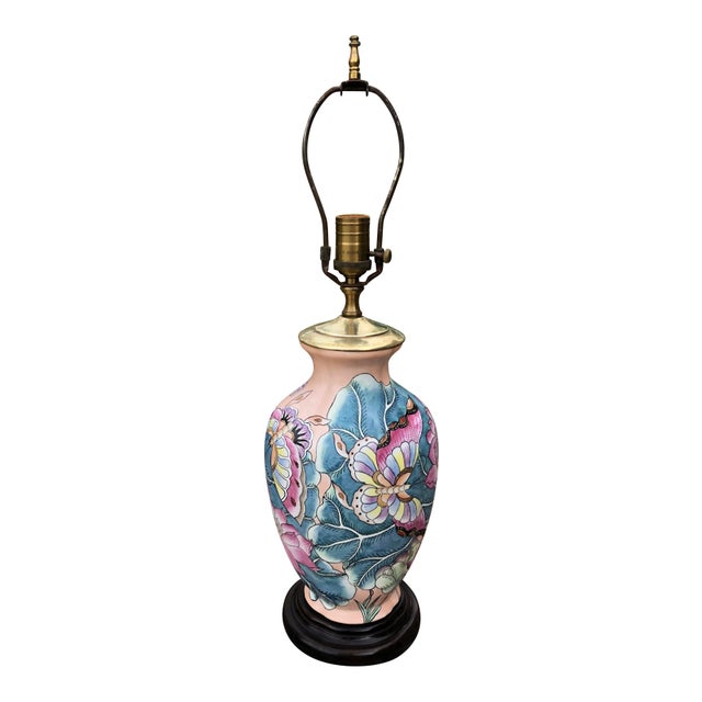 Vintage Mid 20th Century WildWood Hand Painted Lamp | Chairish