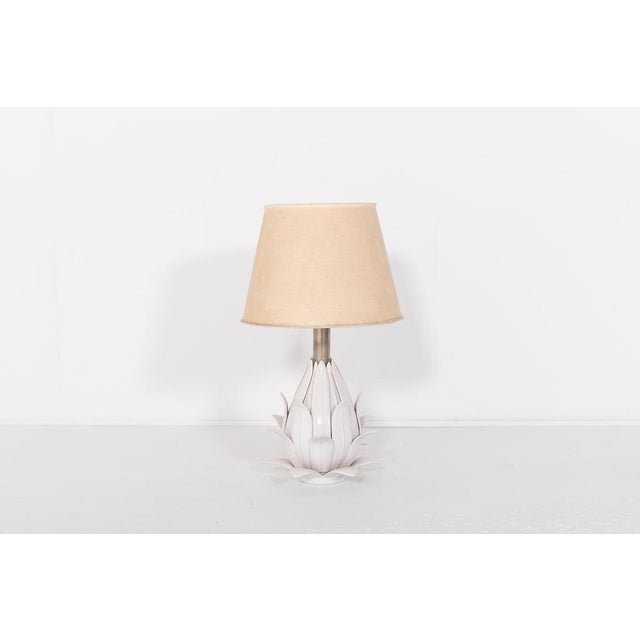 Italian Ceramic Flower Lamp, 1970s For Sale - Image 4 of 6