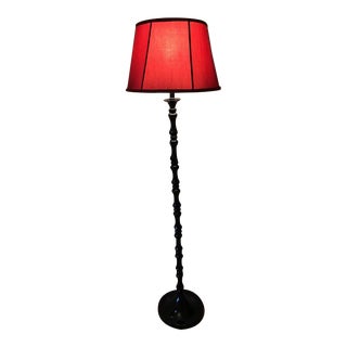 Ebony Wood Floor Lamp For Sale