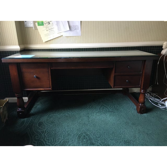 4Drawer Spindle Leg Office Desk Chairish