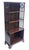 American Small Narrow Mahogany Chippendale Bookcase W/ Pierced‑Side Shelves 1940s For Sale - Image 3 of 18