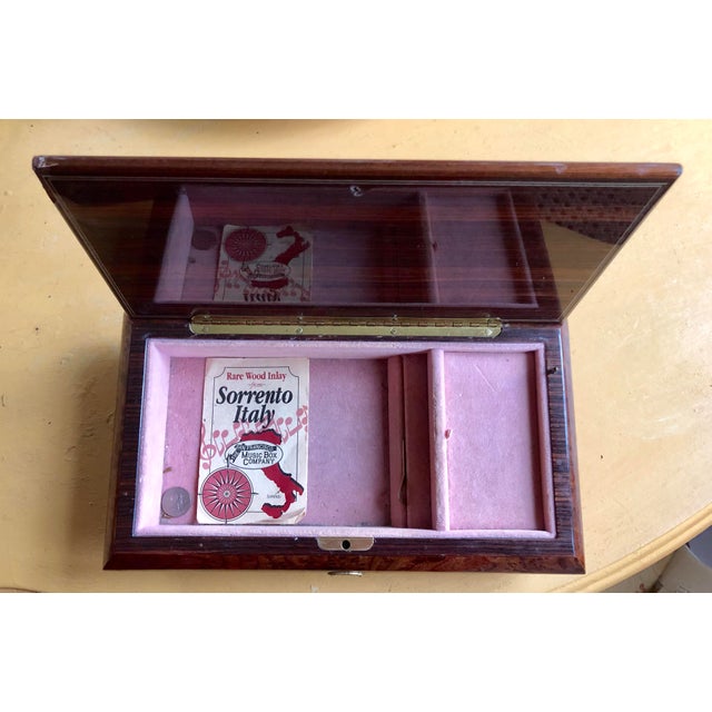Parturzo Giovanni Italian Wood Inlay Butterfly Music Box Chairish