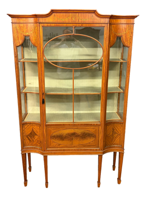 Inlaid Satinwood Display Cabinet from Maple & Co., 1900s