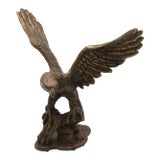Bronze Full Winged Eagle Statue Figure For Sale