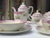 Japanese 1910s Hand-Painted Japanese Noritake Morimura Pink Scroll Breakfast Porcelain - 18 Pieces For Sale - Image 3 of 12