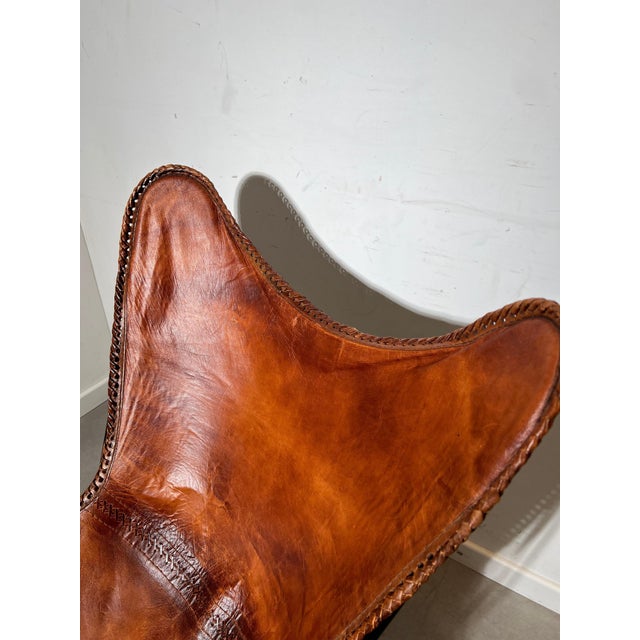 Butterfly Chair in Leather For Sale - Image 3 of 5