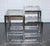 Pair of Casa Padrino Luxury Glass And Polished Stainless Steel Side Tables Measurements Height - 50cm Width - 65cm Depth -...