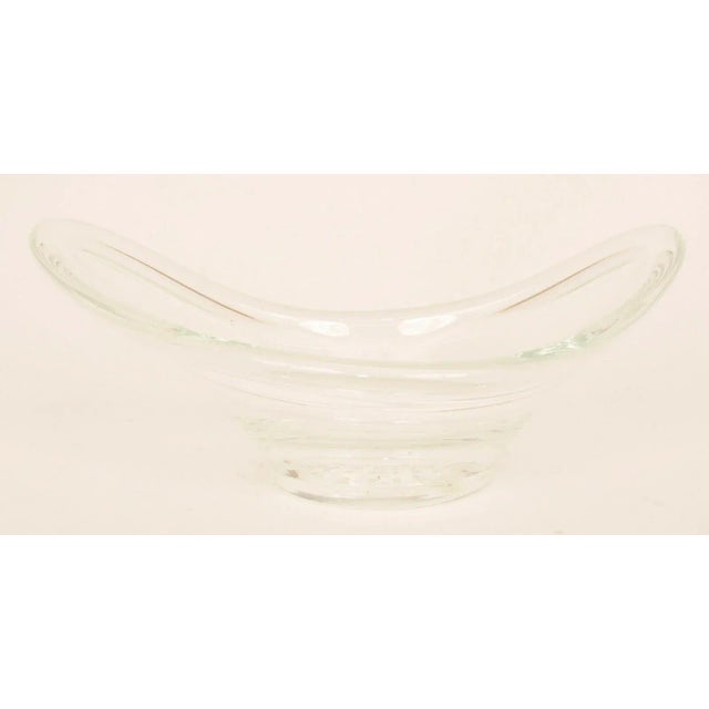 1960s Mid-Century Modern Clear Glass Sculptural Bubble Base Candy Bowl For Sale - Image 13 of 13