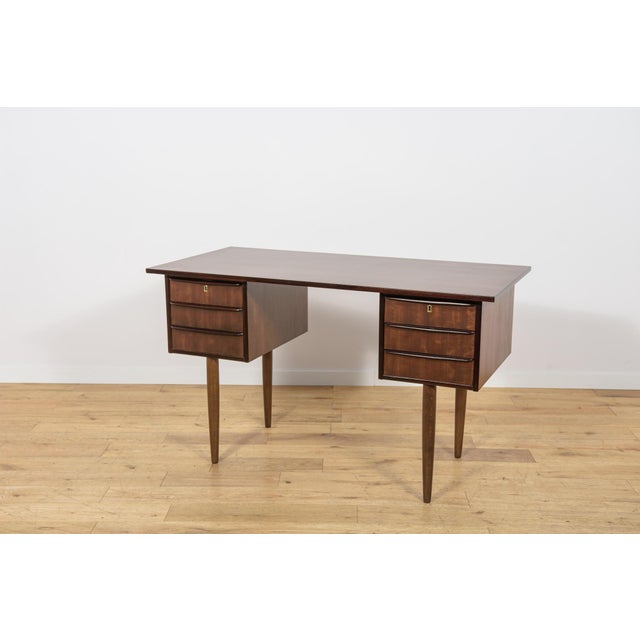 Mid-Century Compact Freestanding Desk, Denmark, 1960s For Sale - Image 14 of 14