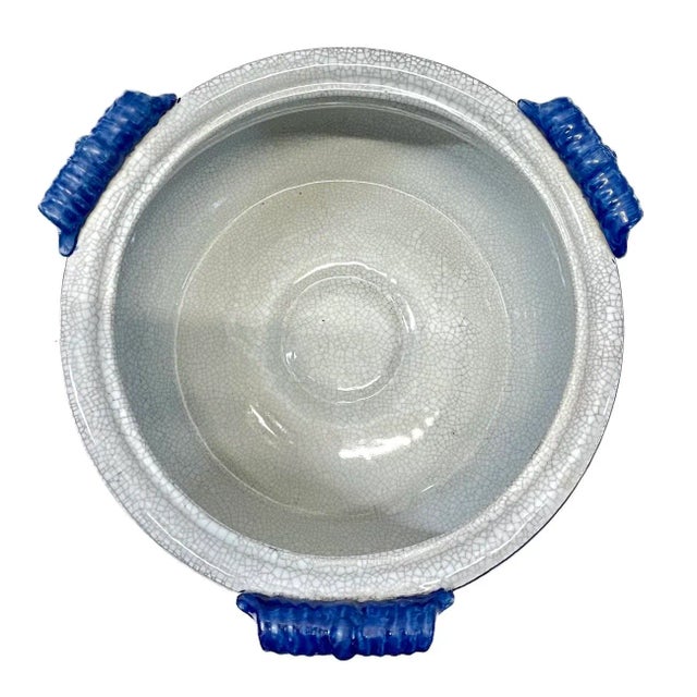 Vintage Fruit & Green Face Handle Cachepot For Sale - Image 4 of 10