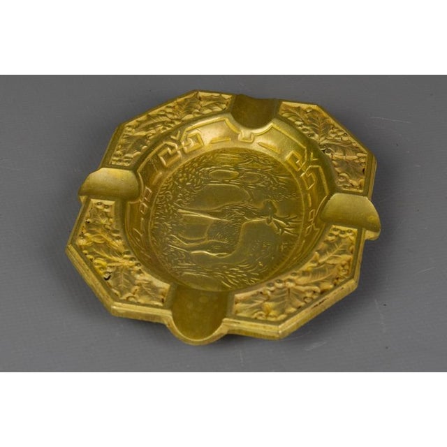 French Cast Bronze Ashtray with Stag Motif, 1950s For Sale - Image 4 of 18